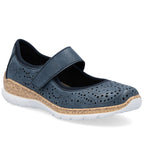 Rieker N4299-14 women's comfortable velcro shoes, openwork, blue To be categorized Your Sports Performance