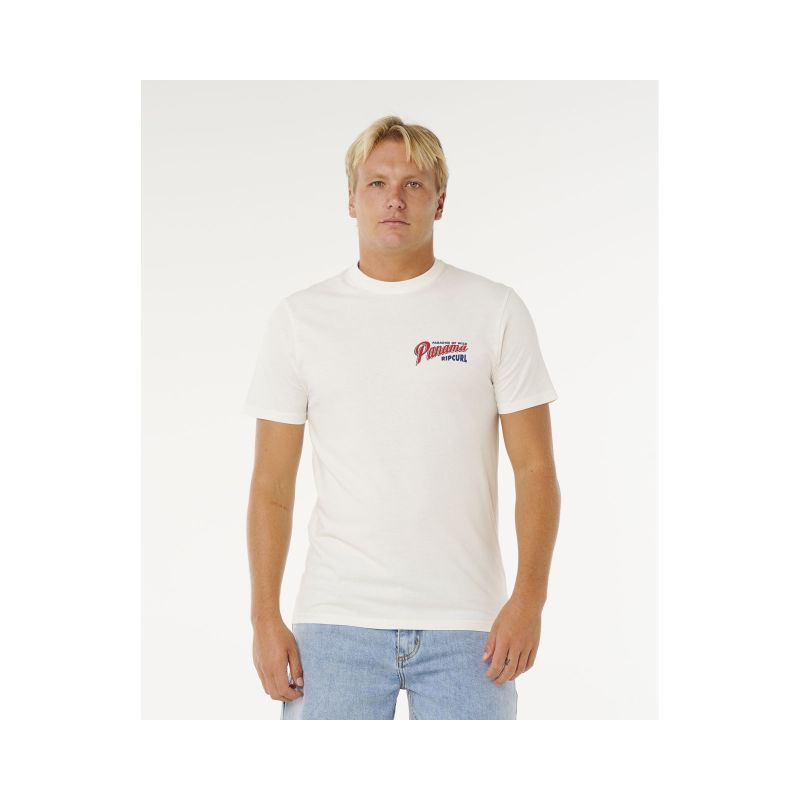 Men's T-shirt RIP CURL Desti Animals Tee white