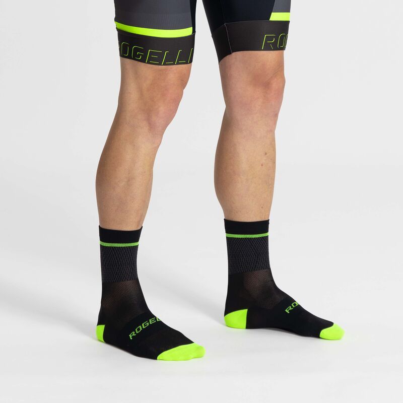 Rogelli HERO II socks black-fluorescent 36-39 Rogelli/Rower/Men/Akcesoria/Skarpetki Your Sports Performance