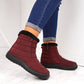 Waterproof snow boots with zipper NEWS W EVE181C burgundy Footwear/Outdoor/News Your Sports Performance