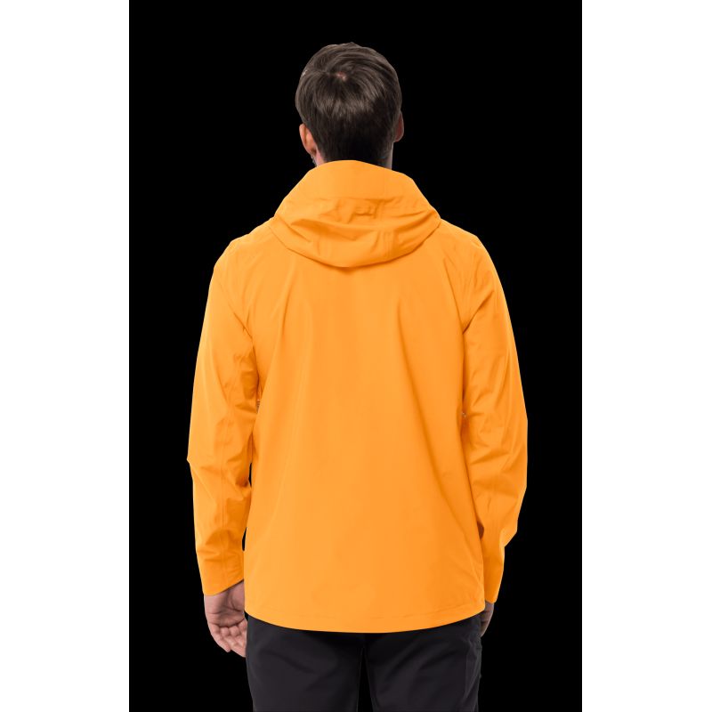 Jack Wolfskin HIGHEST PEAK JACKET M orange pop men's raincoat (1115131_3087) In preparation Your Sports Performance