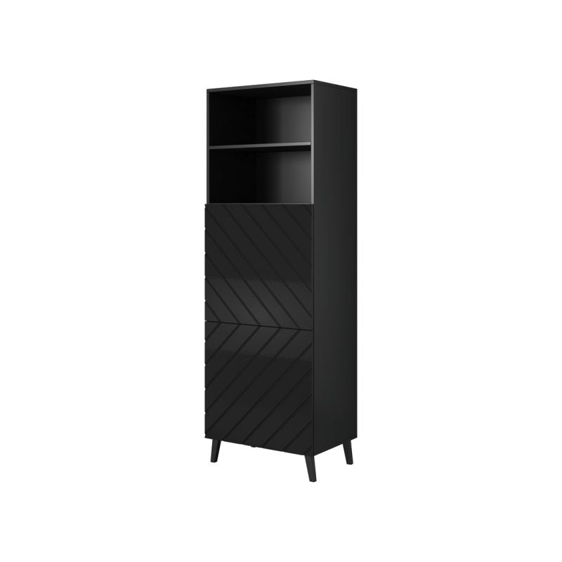 ABETO display cabinet 60x40xH176.5 black/gloss black Bufety i witryny/Bufety i witryny na drewnianej podstawie Your Sports Performance