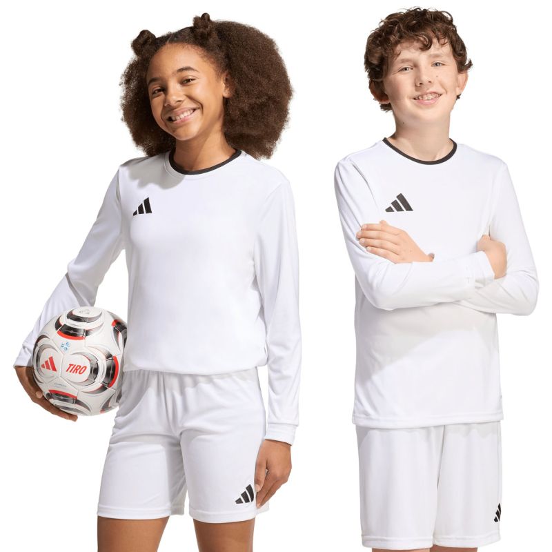 adidas Entrada 26 Long Sleeve Jersey Kids’ Shirt, White, KF5874