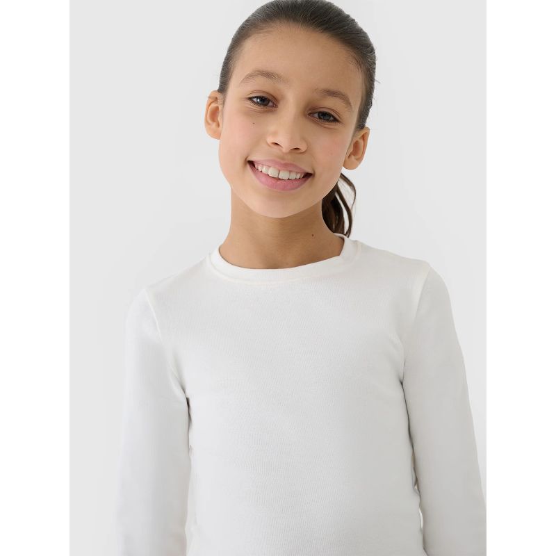 Longsleeve slim crop top plain girls 4F 4FJWSS25TLONF430-11S *Kategoria tymczasowa Your Sports Performance