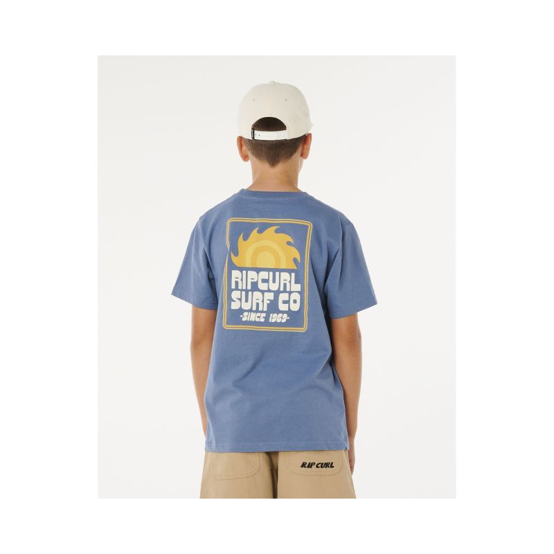RIP CURL Pacific Rinse Sunrise Tee-Boy Blue