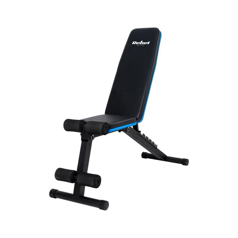 Reinforced incline training bench with leg lock, REBEL ACTIVE To be categorized Your Sports Performance