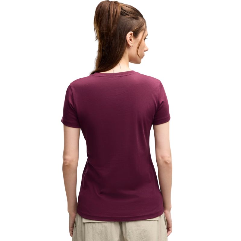 Puma Ess Centered Cat Logo Tee Women’s T-Shirt Burgundy 692916 24