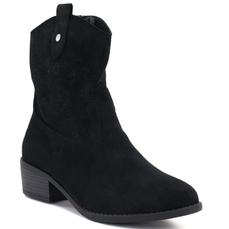 Women’s Black Openwork Ankle Boots M.Daszyński MR2353-23