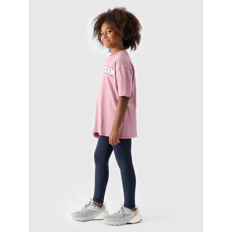 Girls' knitted leggings 4F Junior 4FJWMM00TTIGF178-31S *Kategoria tymczasowa Your Sports Performance
