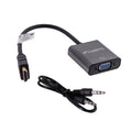 Lanberg AD-0017-BK adapter (HDMI M - D-Sub (VGA) F; 0.20m; black color) Kable i adaptery/Adaptery, przejściówki Your Sports Performance