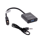 Lanberg AD-0017-BK adapter (HDMI M - D-Sub (VGA) F; 0.20m; black color) Kable i adaptery/Adaptery, przejściówki Your Sports Performance