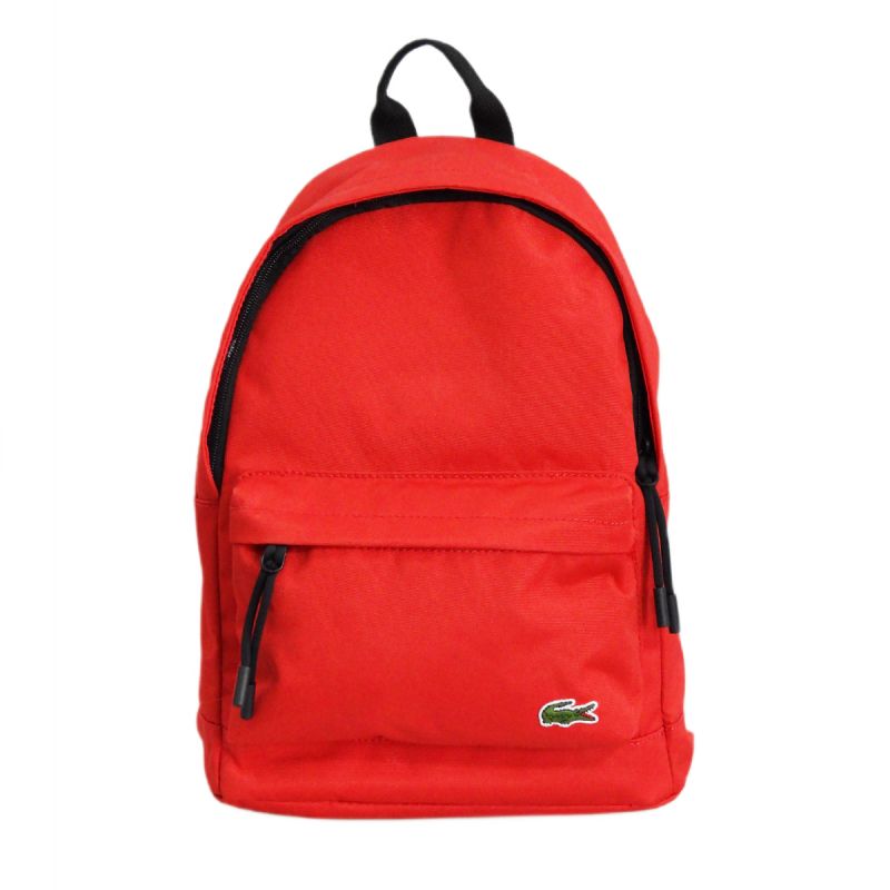 Lacoste Néocroc Unisex Fabric Backpack Red S - NH2860NE-883 Akcesoria i sprzęt koszykarski/Torby i plecaki Your Sports Performance