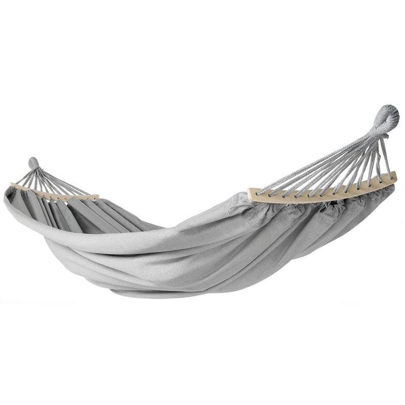GARDEN HAMMOCK 2-PERSON LUXE XXL 250x150CM WITH SPREADER BAR AND COVER GRAY 1031170 Home and Garden/Garden Your Sports Performance