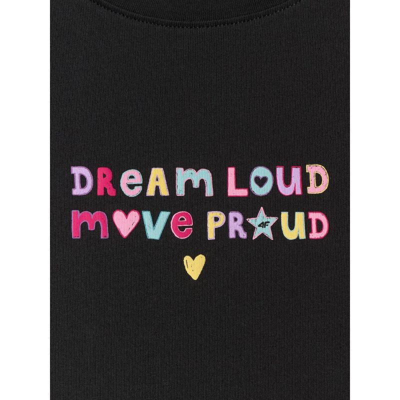 Girls' loose T-shirt with print 4F 4FJRSS26TTSHF4137-20S 4f