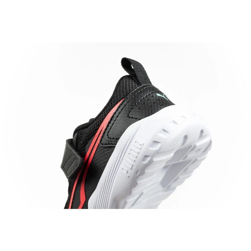 Puma Kids' All-Day Sports Sneakers with Hook-and-Loop Fastener, Black and Comfortable