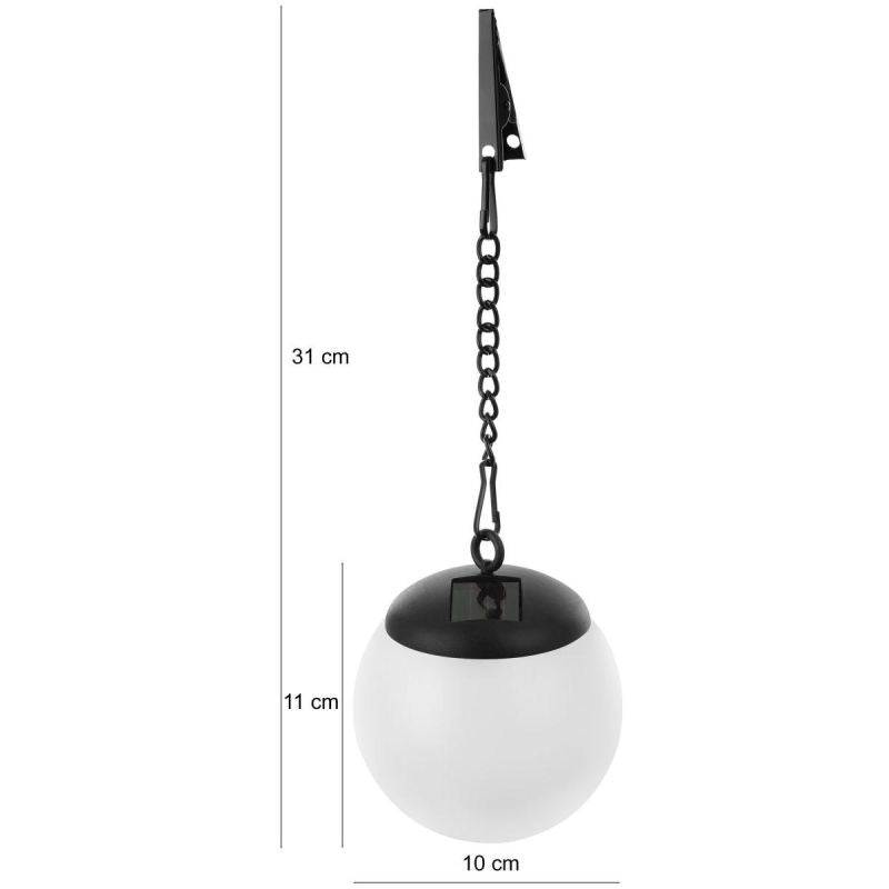 SOLAR LAMP PLASTIC BALL HANGING WITH CLIP 10X30CM SET OF 2 PCS Home and Garden/Lighting Your Sports Performance