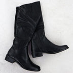 Jezzi ASA198-19 women's black leather boots Footwear Your Sports Performance