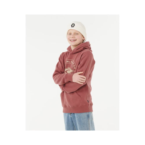 RIP CURL STAPLER HOOD -BOY red