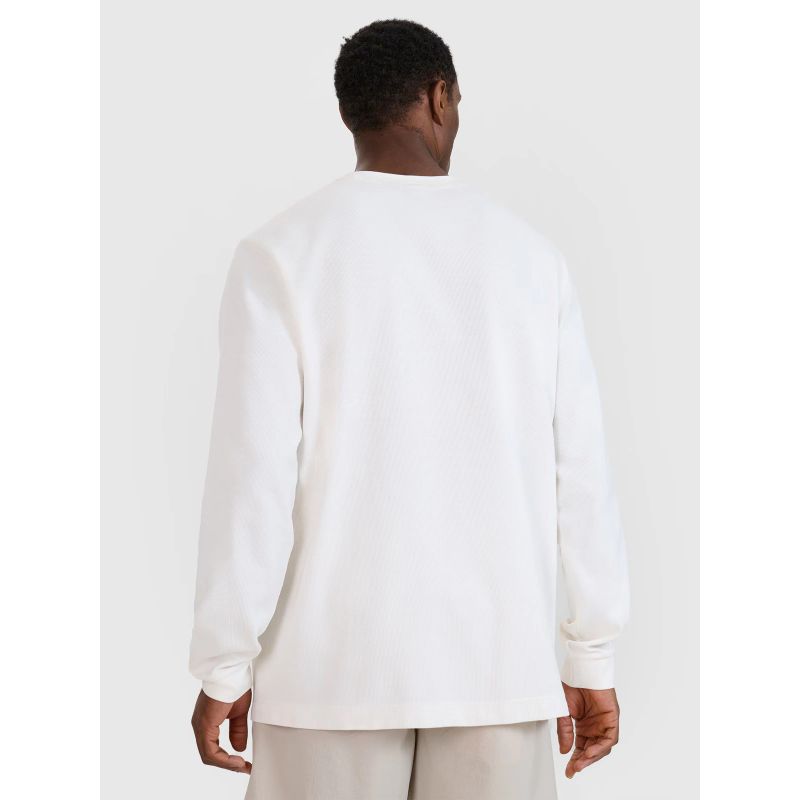 Men's oversize longsleeve with print 4F 4FWSS25TLONM390-11S *Kategoria tymczasowa Your Sports Performance