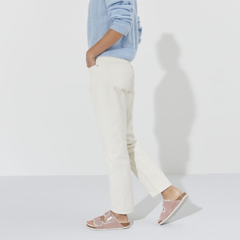 Birkenstock Arizona Suede Leather Shearling Pink Clay LAF Narrow Insulated Flip-Flops (1023258) Footwear/Lifestyle/Brinkenstock/Klapki/chodaki Birkenstock