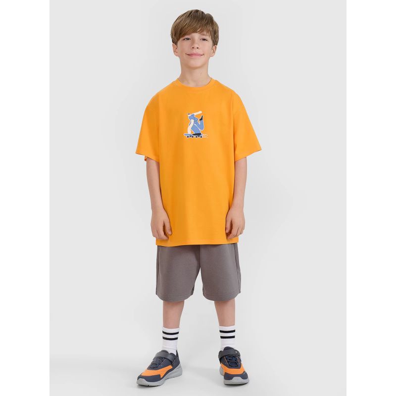 Boys' t-shirt with print 4F 4FJRSS25TTSHM2641-70S *Kategoria tymczasowa Your Sports Performance