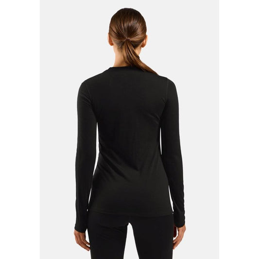 ODLO Merino 160 BL Top Crew Neck Women's T-Shirt L/S Size S Black Odzież militarna/Bielizna termoaktywna Your Sports Performance
