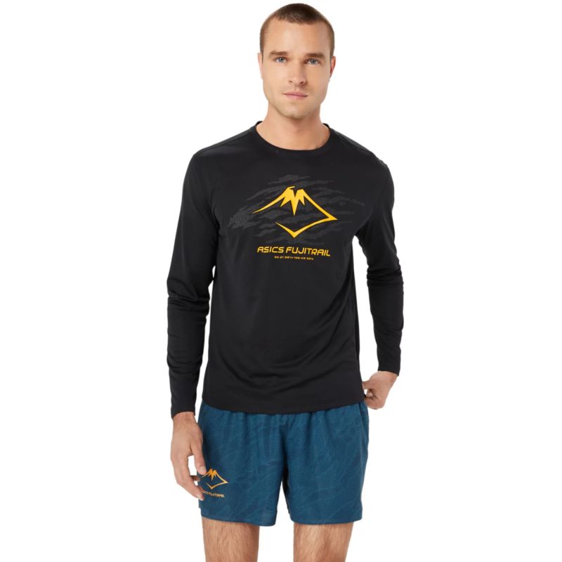 Asics Fujitrail Logo LS Top M 2011C987-001 T-shirt Clothing/Training Asics