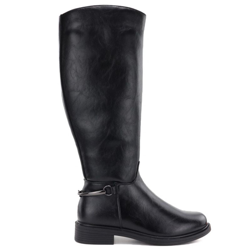 Women's leather boots, black, Potocki JE19500