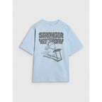 Boy's oversize T-shirt with print 4F 4FJRAW25TTSHM3206-34S *Kategoria tymczasowa Your Sports Performance