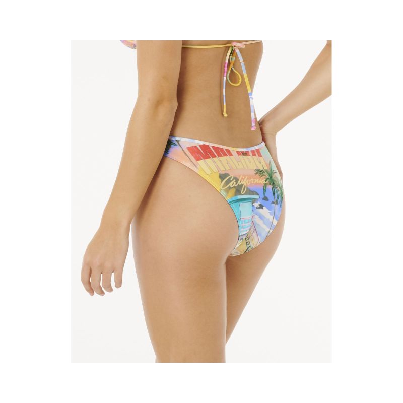 RIP CURL Hotel Malibu Hi Leg Cheeky women's bikini bottom, multicolor