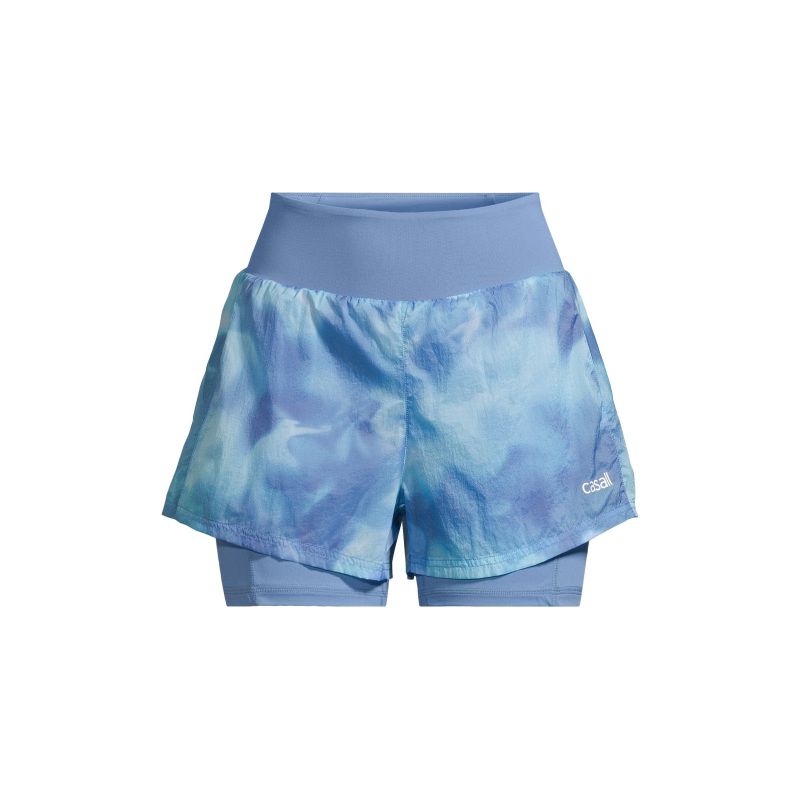 CASALL Breeze Printed Running Short, navy blue