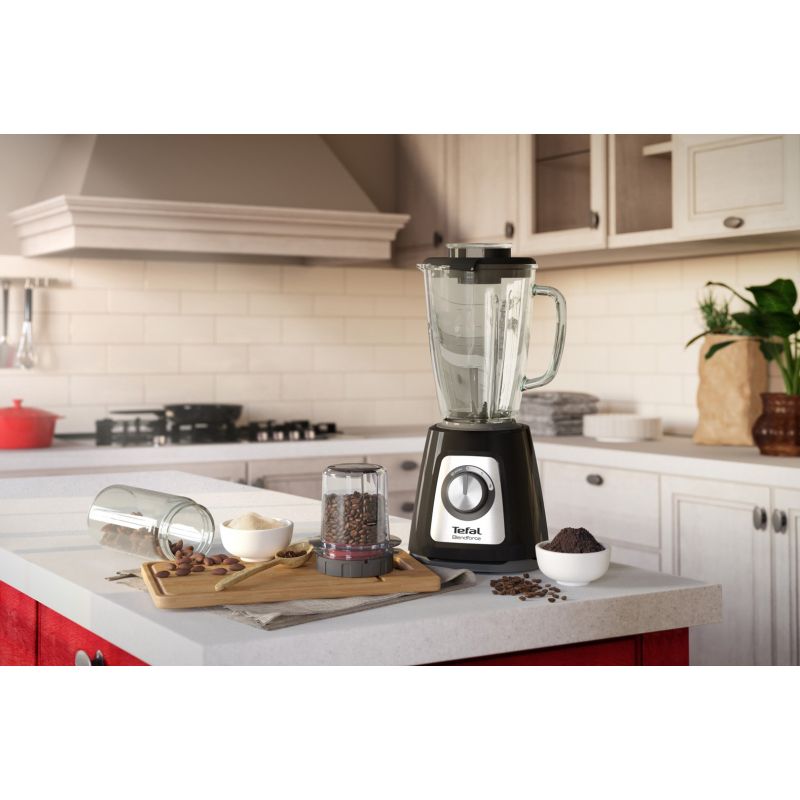 TEFAL BL438831 BlendForce Tabletop Blender, 800 W, jug material: plastic, jug capacity: 1.25 L, ice crushing, color: black AGD - Produkty/Miksery / Blendery Your Sports Performance