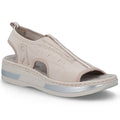 Women's pink slip-on platform sandals Rieker V59B5-31 Rieker