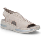 Women's pink slip-on platform sandals Rieker V59B5-31 Rieker