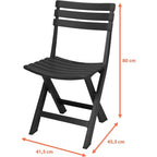 SET OF 4 FOLDABLE PLASTIC CATERING CHAIRS KOMODO ANTHRACITE Home and Garden/Garden Your Sports Performance