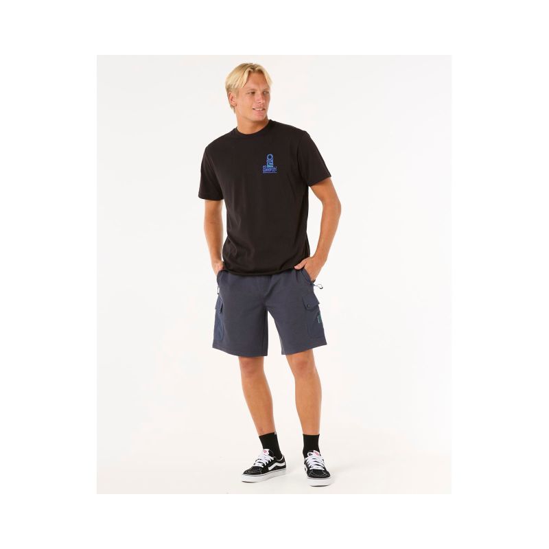 RIP CURL Vaporcool Search Stack Tee Black