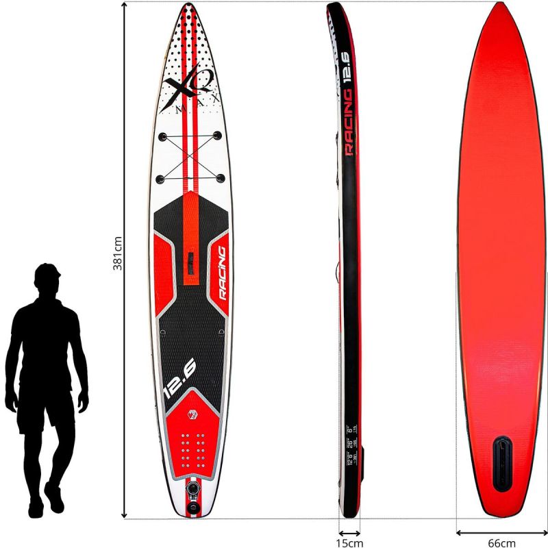 SUP BOARD SET 150KG INFLATABLE 381CM XQMAX Sport/Sporty Wodne/Deski Your Sports Performance