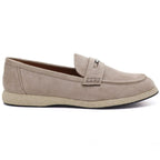 Women's suede moccasins in beige Vinceza 62273 Vinceza