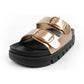 Lee Cooper shoes women's slippers gold comfortable platform fashionable Lee Cooper