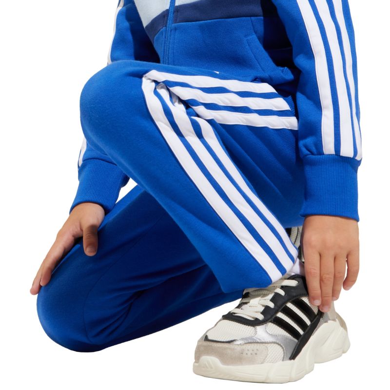 adidas Seasonal Essentials Tiberio 3-Stripes Fleece Tracksuit for Kids Blue JC7488 In preparation Adidas