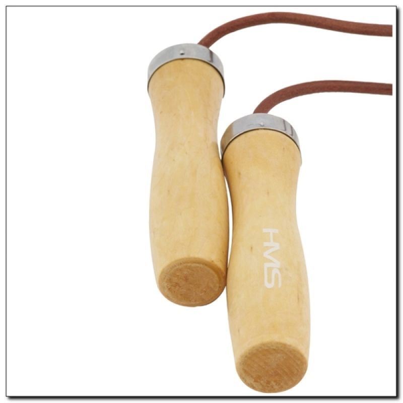Leather skipping rope with a wooden handle HMS SK07 Accessories/Training equipment Your Sports Performance