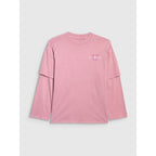 Oversized longsleeve with print for girls 4F 4FJRAW25TLONF543-54S 4f