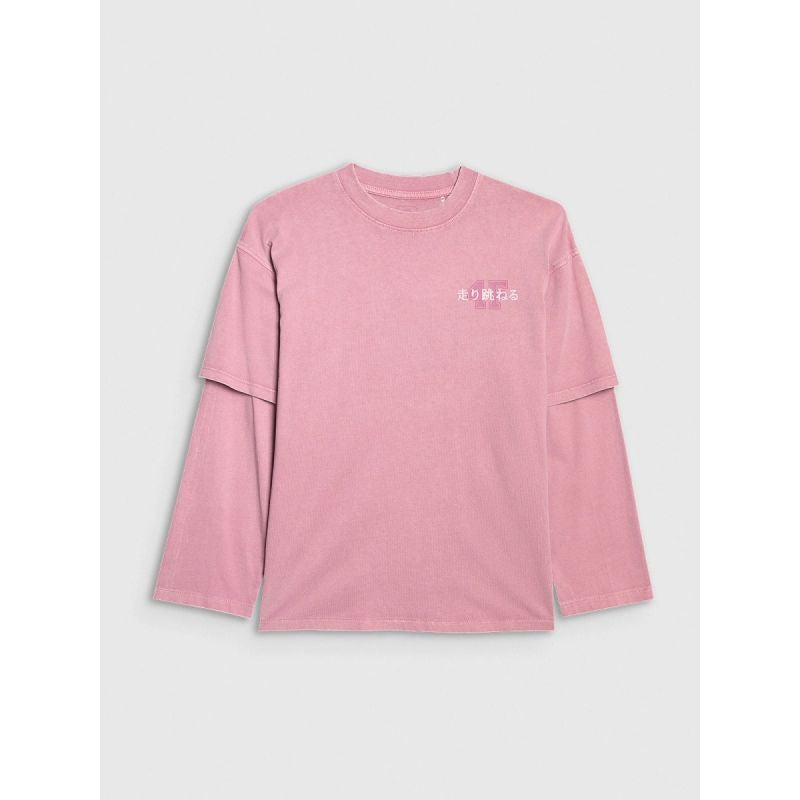 Oversized longsleeve with print for girls 4F 4FJRAW25TLONF543-54S 4f