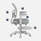 Junior 5.0 Gray Swivel Chair Fotele/Fotele biurowe Your Sports Performance
