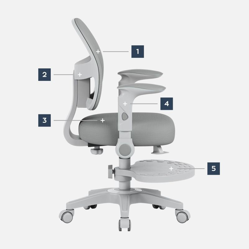 Junior 5.0 Gray Swivel Chair Fotele/Fotele biurowe Your Sports Performance