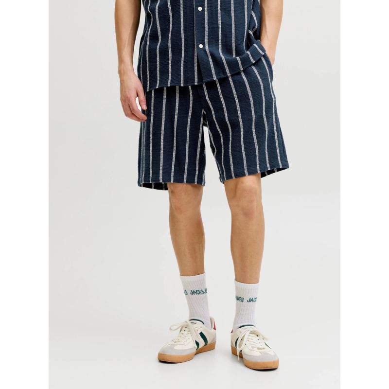 Jack&Jones men's striped shorts JPSTJAIDEN COBA STRIPE JOG SHORTS REG SN 12274413 SKY CAPTAIN/STRIPES Jack&Jones