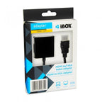 IBOX IAHV01 Adapter (HDMI M - D-Sub (VGA) F; 1m; black) Kable i adaptery/Adaptery, przejściówki Your Sports Performance