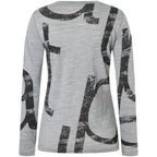 SUPER.NATURAL W CAPITAL LOGO LS Long-Sleeve Top Grey
