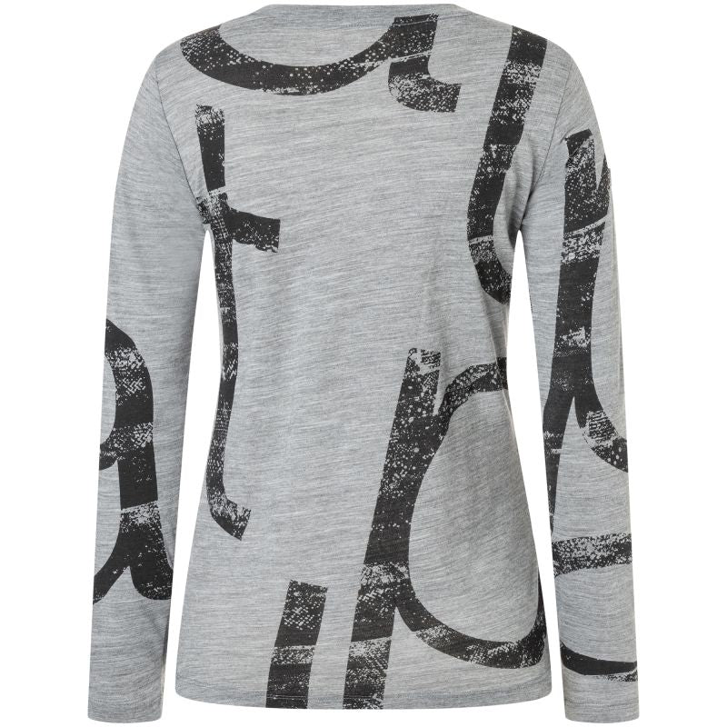 SUPER.NATURAL W CAPITAL LOGO LS Long-Sleeve Top Grey