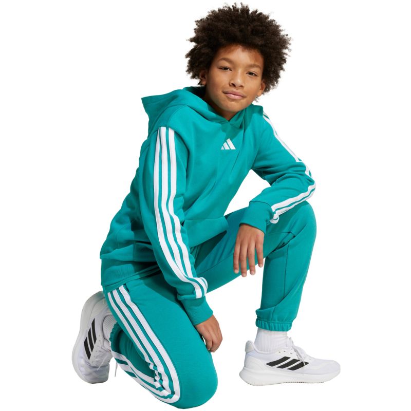 adidas 3 Stripes Fleece Hoodie 225 Turquoise JN2417 In preparation Adidas